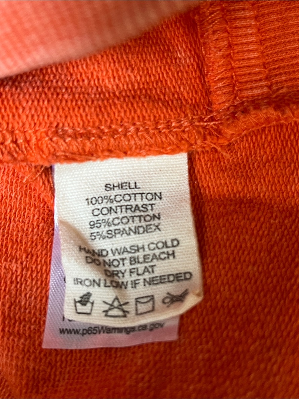 Peach Love California Bright Orange Crewneck Sweatshirt with small chain fringe - Picture 6 of 6